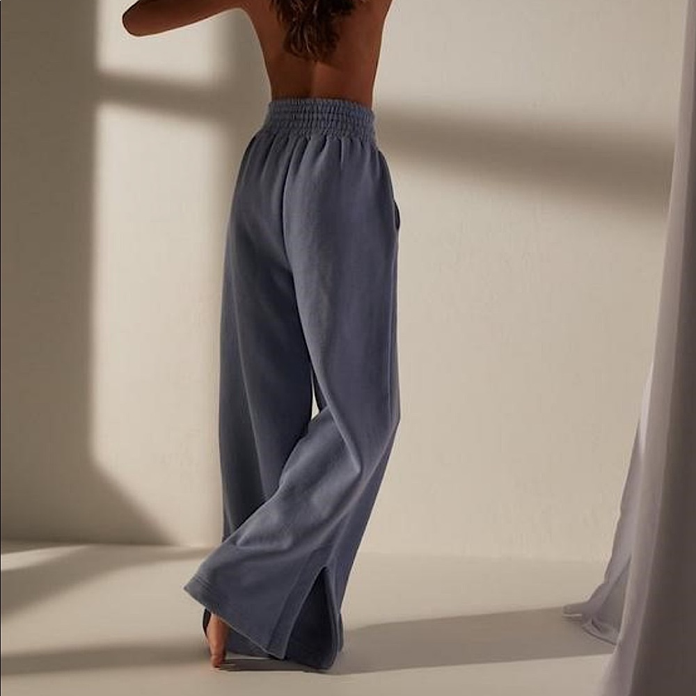 Re_Styld Blue Seam Front Wide Leg Joggers NWT